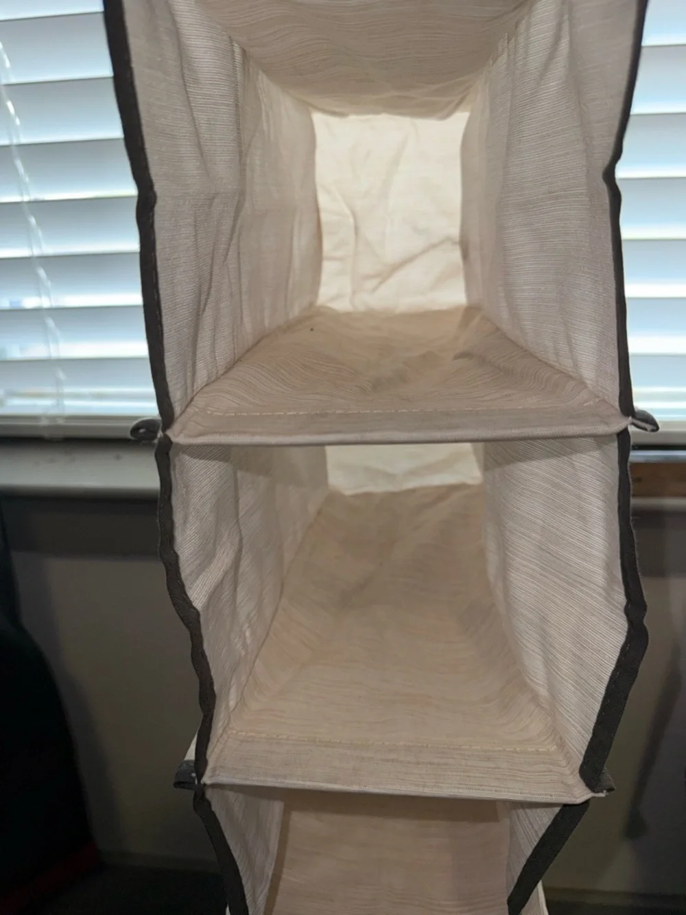 Hanging Closet Organizer Shelf - Cream Vertical Storage
